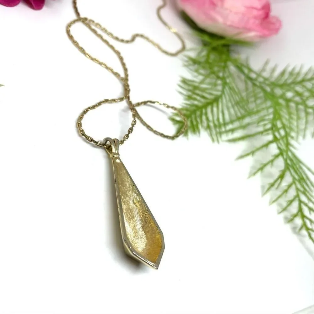 VINTAGE⚜️Mid Century Abstract Gem Pendant Necklace